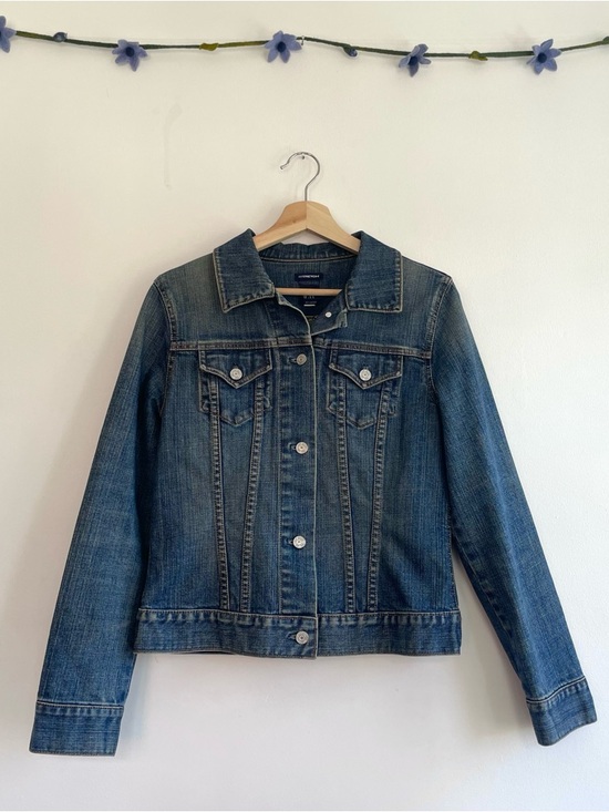 Vintage Jackets & Blazers - Vintage Gap Stretch Denim Jean Jacket - M